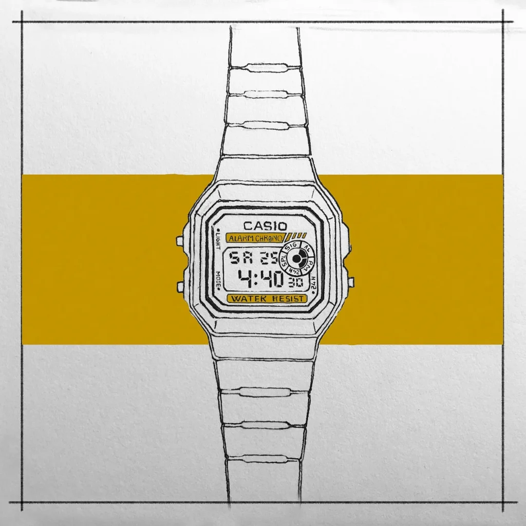 История на Casio - "The GOD tier" 1 Скица на часовник Casio