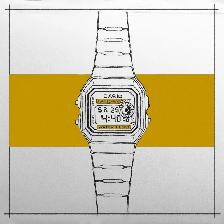 Скица на часовник Casio