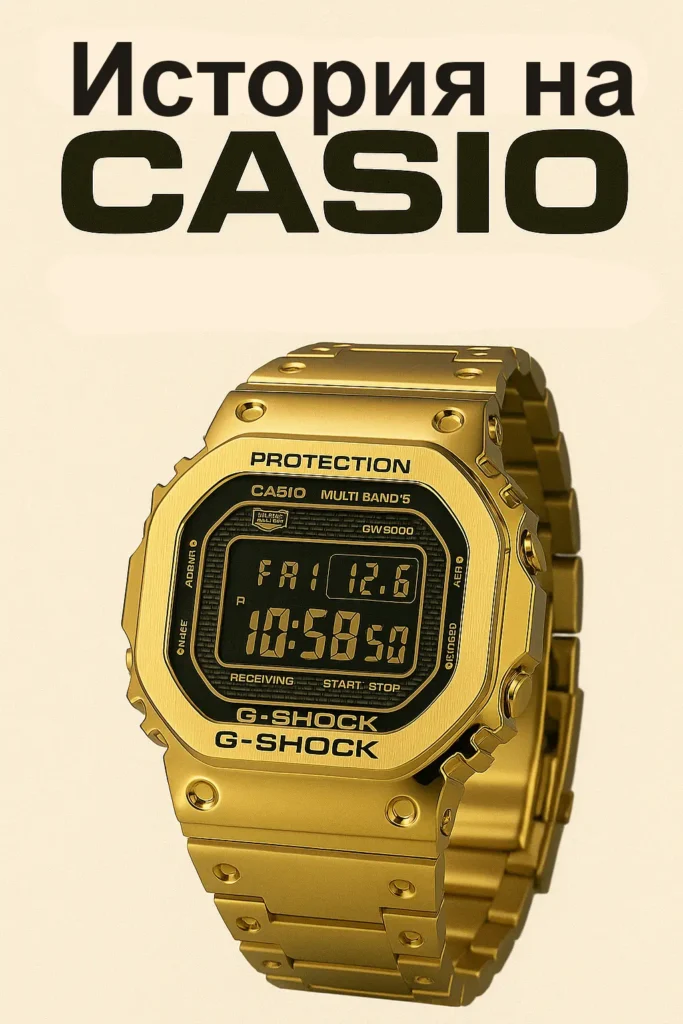 Casio G-Shock: Историята на Една Икона 1 Снимка на златен Casio G-shock часовник използвана за статия за история на часовника G-Shock