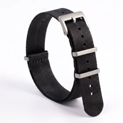 Черна NATO каишка Seatbelt за часовник