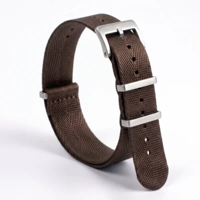 Кафява NATO каишка Seatbelt за часовник