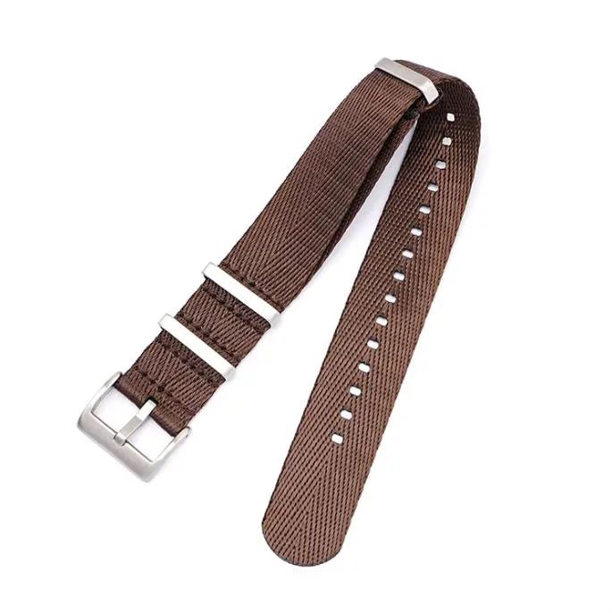 20мм кафява каишка за часовник - NATO Seatbelt