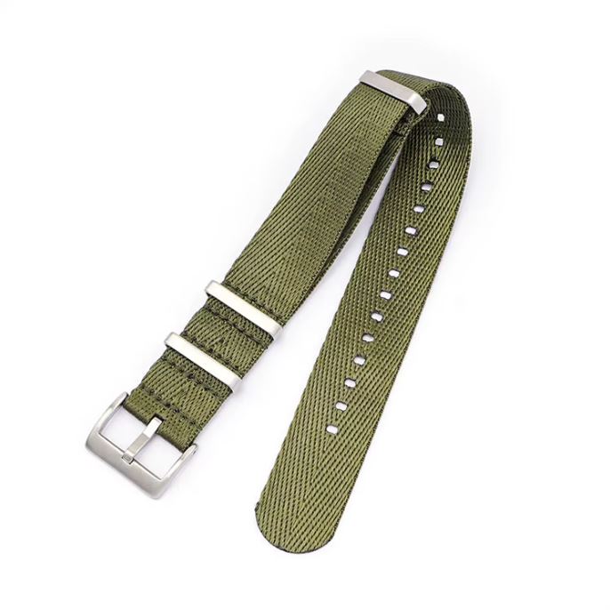 20мм зелена каишка за часовник - NATO Seatbelt