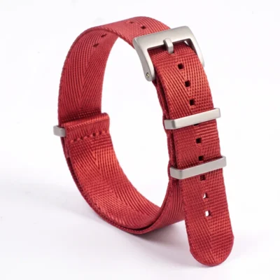 Червена NATO каишка Seatbelt за часовник